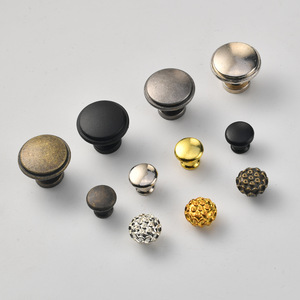 Retro Minimalist Round Cabinet <b>Knob</b> Zinc Alloy Single Hole <b>Drawer</b> Handle Durable Furniture Hardware - Product Image 1