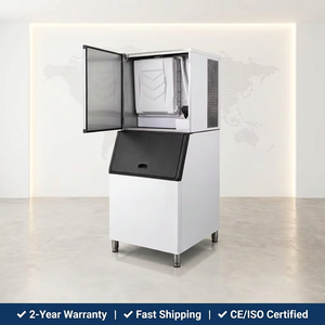 250kg-500kg Cube <b>Ice</b> Machine Open Evaporator Compartment Stainless Steel Commercial <b>Ice</b> <b>Maker</b> With 150-250kg <b>Ice</b> Storge 110-240V - Product Image 1