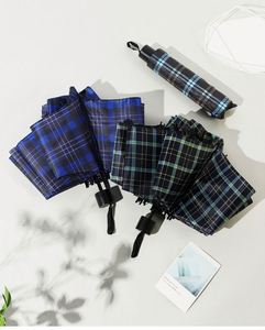 Wholesale Three-Fold 10-Rib <b>Large</b> Couple Checkered <b>Umbrella</b> Folding Double-Person <b>Umbrella</b> - Product Image 6