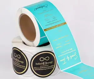 Private Custom Logo Adhesive Box Sealing Sticker Essential Oil Brand Label For Cosmetic Industry