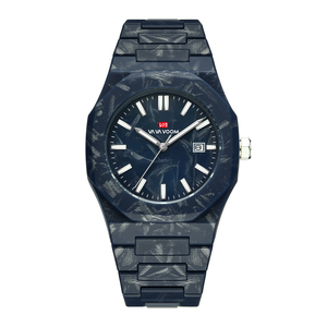 Montre à quartz unisexe, boîtier en résine ABS, lunette géométrique, style sportif, montre-bracelet légère et décontractée - Product Image 4