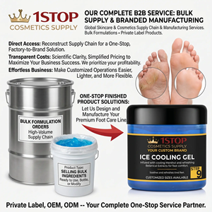 Crema de Cuidado Suavizante para Pies Secos y Agrietados con Aceite de Árbol de Té, <span class=keywords><strong>Precio</strong></span> al por Mayor, Fórmula Curativa para Pies, Procesamiento a Granel - Product Image 1