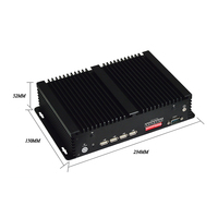 Ordinateur embarqué MFC-2500 IPC Intel Quad Core 2,0 GHz 256 Go basse consommation sans ventilateur 4 Go de RAM Wi-Fi double antenne Ethernet Gigabit