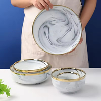 Assiettes en céramique réutilisables et services de vaisselle en porcelaine en gros, avec couleur et logo personnalisés, pour la vaisselle de fête et de mariage