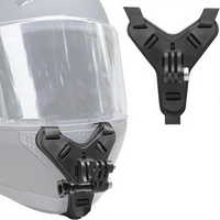 Haoyou Sangle de fixation mentonnière réglable mains libres pour casque, compatible avec les caméras d'action Hero 13/12/11/10/9/8/7, Osmo et Insta360