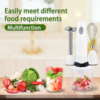 Ensemble d'appareils de cuisine électriques miniatures en gros, lames en acier inoxydable, design à tête inclinable, 3 vitesses, bol mélangeur multifonction