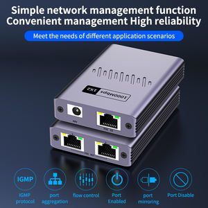 Xput One Point Two POE <span class=keywords><strong>Switch</strong></span> 1 à 2 Gigabit RJ45 Répartiteur de réseau Transfert de réseau à trois voies Réseau simultané pour caméra IP - Product Image 4