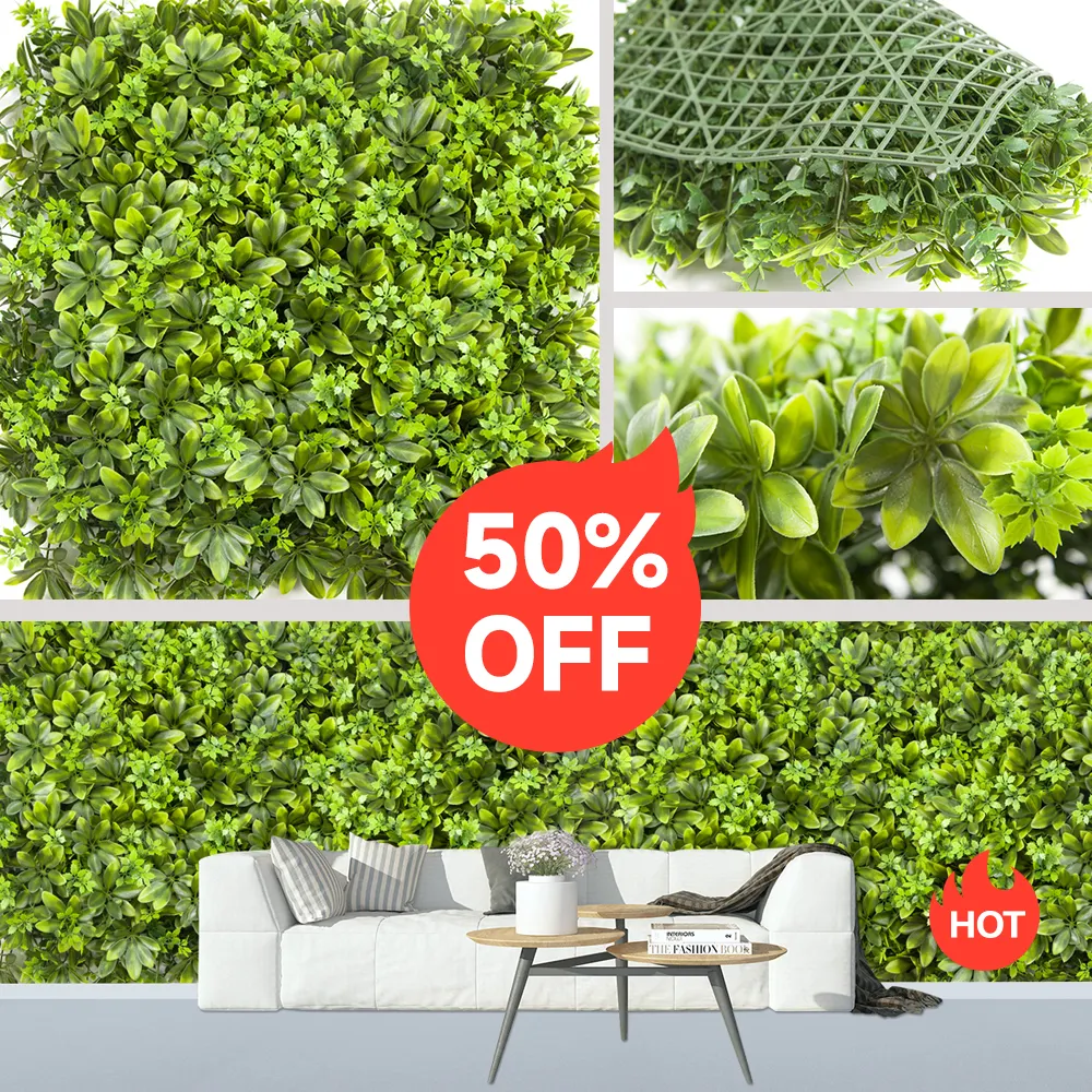 Haie artificielle décorative clôture paysage plantes artificielles mur vertical mur vert