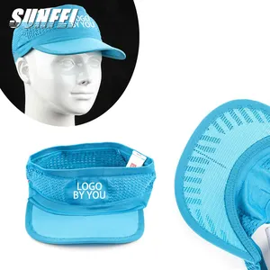 Sunfei Gorro Deportivo de Secado Rápido que Absorbe el Sudor, Visera Tejida Elástica Jacquard Personalizada, Visera Transpirable para Triatlón