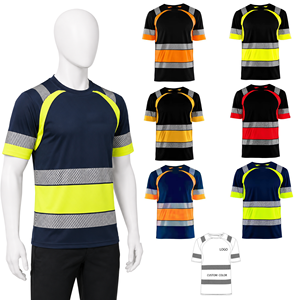 Custom Color Block Hi Vis Reflective Safety Workwear <strong>T</strong> <strong>Shirt</strong> Polo <strong>Shirt</strong> Hoodie High Visibility Construction Work <strong>Shirts</strong> - Product Image 4