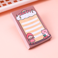 Bloc-notes adhésifs portables mignons de dessin animé en gros, logo personnalisé, design créatif, adhésif de qualité supérieure, fournitures de bureau et scolaires en vrac
