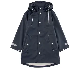 Manufacturer Kids PU rain wear waterproof suit recycled polyester rain coat trousers rain overall