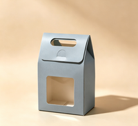 Boîte cadeau portable en papier recyclable avec fermeture magnétique, poignée et fenêtre transparente pour cadeaux, bonbons, friandises de boulangerie, et faveurs de fête