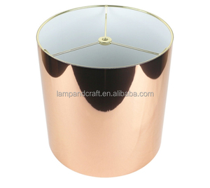 Classic <b>Drum</b> Metallic Lampshade Copper Finish for Home Decor Bedroom Hotel Lobby Hotel Guestroom - Product Image 2