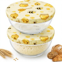 Couvre-bols réutilisables en cire d'abeille, couvre-pains en tissu de coton élastique pour levain, 10 pouces, couvre-bols réutilisables pour paniers de levage du pain