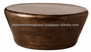 Customized Design Logo Metal Hammered Aluminum Metal Garden <b>Stool</b> Home Furniture Metal Drum Side <b>Stool</b> Bone Inlay Console <b>Stool</b> - Product Image 3