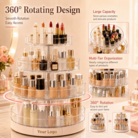 Présentoir Cosmétique Rotatif à 360 Degrés, Organisateur de Maquillage Pivotant pour Rouge à Lèvres et Produits de Soin, Idéal pour Magasin et Vitrine