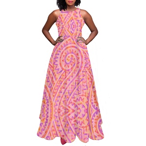 <span class=keywords><strong>Abito</strong></span> Estivo Elegante <span class=keywords><strong>Rosa</strong></span> Trendy Senza Maniche con Motivo Hawaiano per Donne, Stampa Personalizzata su Richiesta, Abbigliamento Estivo di Lusso per Donne - Product Image 1