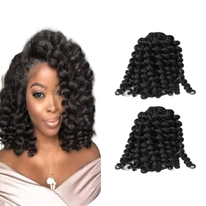 Hotsale preto Afro varinha perucas encaracoladas Leilong para mulheres negras soltas encaracolado sintético macio