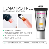 Constructeur d'extension d'ongles Gel acrylique Non toxique UV Vernis à ongles acrylique dur 30ml Poly Hema Free Acrylique Gel Polish