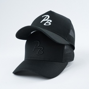 Tùy Chỉnh Chất Lượng Cao 5 Bảng Điều Chỉnh Màu Đen 3D Thêu Logo Lưới Cotton Trucker Mũ Hat - Product Image 6