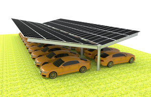 BIPV Mount Steel Carport System con madera tratada térmicamente y Marco inoxidable Toldo de acero Garaje impermeable para automóviles - Product Image 2