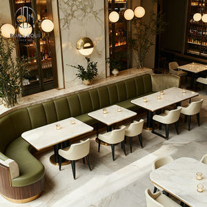 Muebles Modernos para Cafetería y Restaurante: Mesa Cuadrada de Piedra Sinterizada, Sillas, Sofá, Bancos y Asientos para Uso <span class=keywords><strong>en</strong></span> Hostelería - Product Image 3