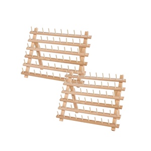 EASTOMMY 2 confezioni <span class=keywords><strong>di</strong></span> supporto per filo da ricamo in <span class=keywords><strong>legno</strong></span> 60 <span class=keywords><strong>bobine</strong></span> per cucire porta fili in <span class=keywords><strong>legno</strong></span> - Product Image 2