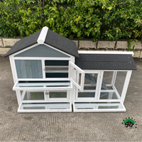 Design de luxe Grand abri en bois Maison pour petits animaux Chalet Clapier à lapins en bois