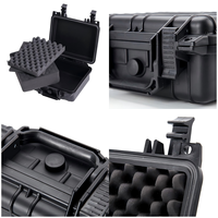 Boîtier en plastique portable GDT modèle 5011, noir, robuste, étanche IP67, antichoc, anti-poussière, avec fermeture à clip sécurisée, 3,2 L