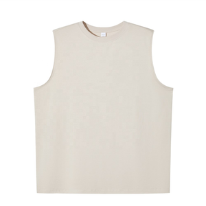 เสื้อกล้ามผู้ชาย Youpin ผ้าฝ้าย 100% น้ำหนัก 240gsm เสื้อยืดแขนกุดทรงโอเวอร์ไซส์ สไตล์สตรีทแวร์ ผ้าถักเรียบ รับสกรีนลายตามสั่ง - Product Image 3