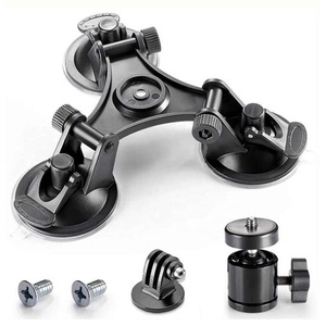 Support de fixation pour pare-brise de voiture à triple ventouse, type Gecko, pour Hero Yi 7/6/5/4/3/3+2/1/4 I, GoPro, SJ7000, <span class=keywords><strong>Sjcam</strong></span> <span class=keywords><strong>SJ5000</strong></span>, SJ4000 - Product Image 1
