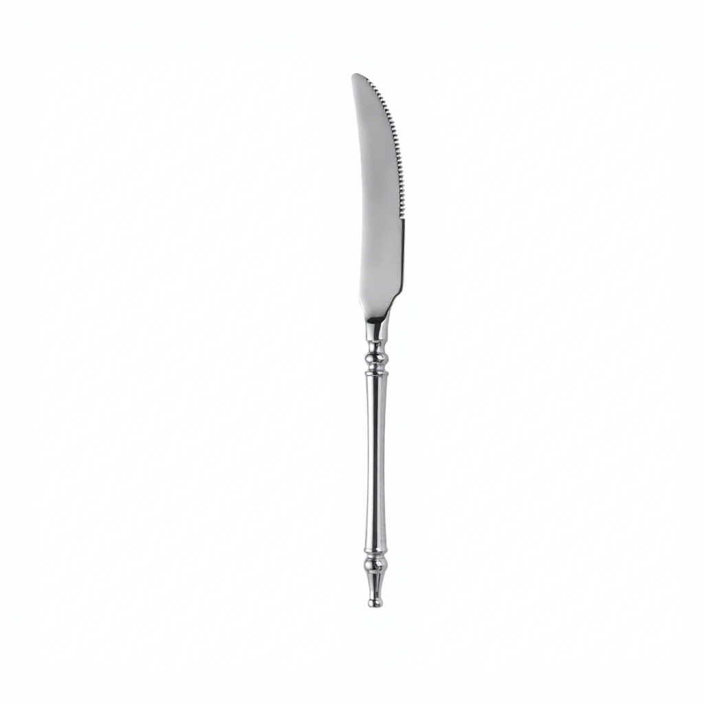 Cuchillo de mesa plateado