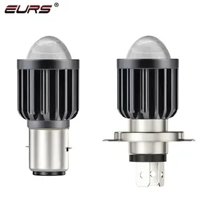 EURS ไฟสปอตไลท์ Led,อุปกรณ์เสริมมอเตอร์ไซค์สองสี H4 BA20D ไฟสีเหลืองสีขาว12V 6000K 1000LM 10W