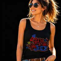 Transfert de strass personnalisé pour T-shirt, motif Jour de l'Indépendance, à poser au fer à presser