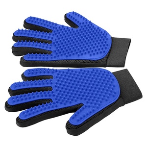 قفاز تمشيط وتدليك للحيوانات الأليفة من باني هاي PET001 للكلاب والقطط ذات الفراء الطويل والقصير، قفاز لإزالة الشعر وتصفيف الحيوانات الأليفة - Product Image 1