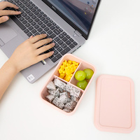 Boîte à bento pliable en silicone de stockage des aliments pour enfants personnalisée de qualité alimentaire sans BPA pliable