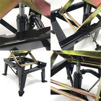 Équipement de véhicule de haute qualité conforme à la norme CE, cric à ciseaux pour moto de 300 lb, patin en caoutchouc, cric hydraulique pliable, cric pour moto