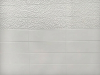 Panneau mural de douche en grande dalle de marbre cultivé 3D, ignifuge et étanche, pour hôtel, salle de bain intérieure, contour de baignoire, lignes texturées horizontales
