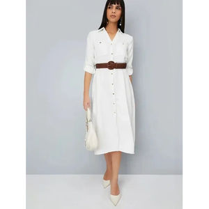 เดรสสไตล์ตะวันตกสีดำแบบใหม่ ผ้าซาติน แต่งลายเรียบ ตัดเย็บตามสั่ง ไซส์ตามสั่ง - Product Image 1