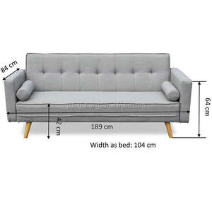 Mobili soggiorno comodo schienale Design in legno grigio nuovo divano con cuscini - Product Image 4