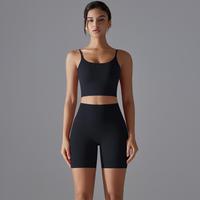Combinaison de yoga 2 pièces pour femmes Leggings taille haute soutien-gorge de sport respirant croisé XL Fitness vêtements de sport haut court imprimé Yoga serré