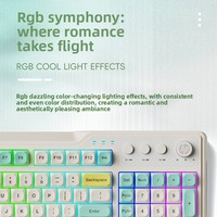 For K360 Wired Keyboard for Office Gaming & Home Use-99 Keys Portable Mechanical-Feel Stylish Color-Block Design-Made in China