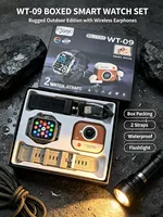 Reloj Inteligente WT-09 2026 con Auriculares Inalámbricos, Dos Correas, Llamadas Bluetooth, Monitor de Sueño, Reloj Inteligente Deportivo para Exteriores