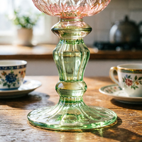 Verres à vin rouge en cristal gaufré rayé vintage créatif, style nordique, pour mariage, fête, dîner, bar - Vente en gros