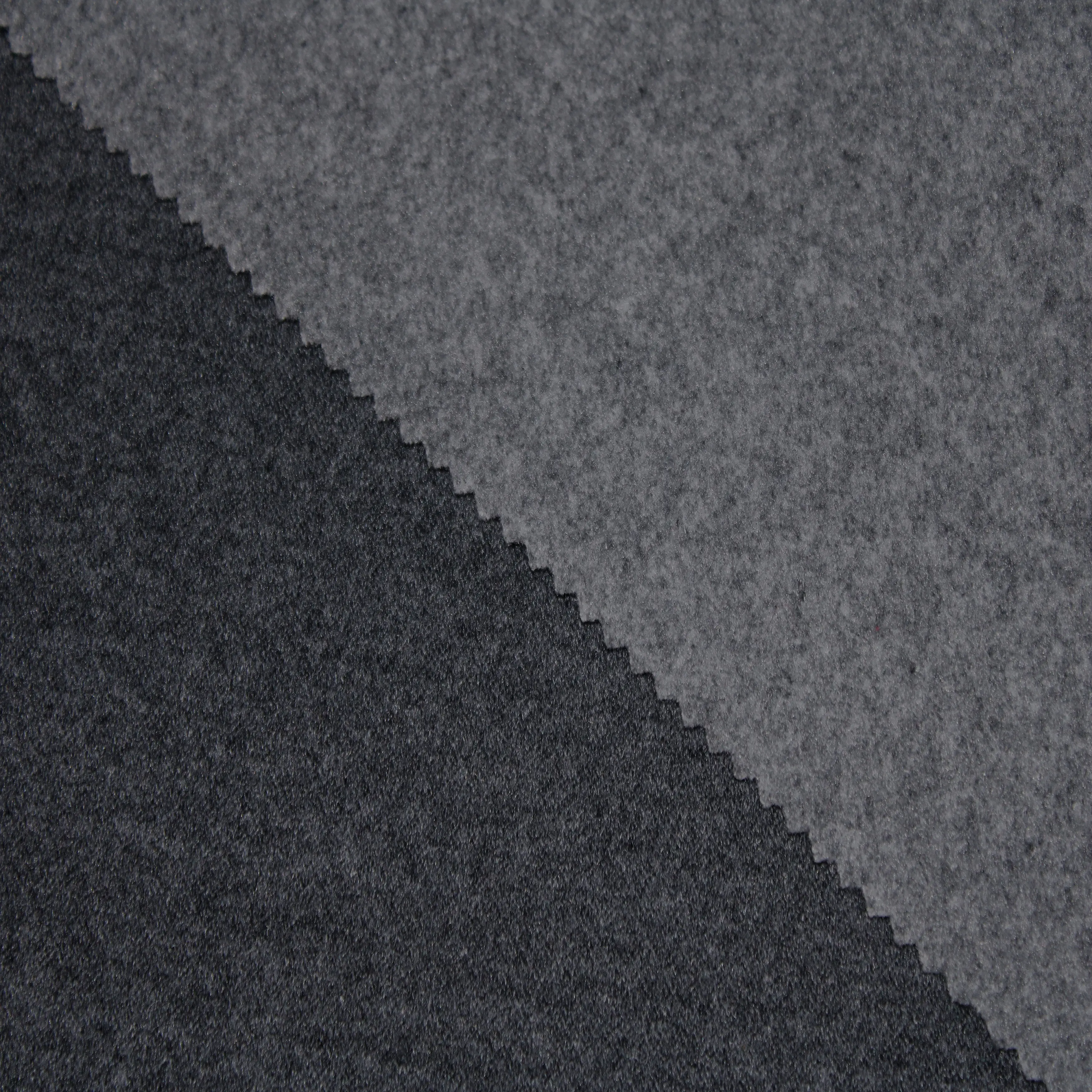 Hoge Kwaliteit Grijs Lichtgewicht Kleding Fabriek Prijs 100 Polyester Stof Wollen Jersey Gebreide Stof Voor Kleding