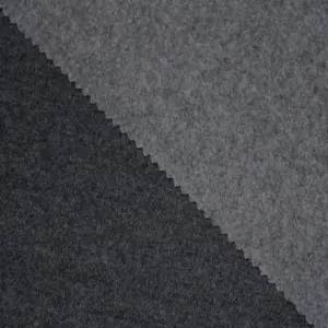 High Quality Grey Light Weight Apparel Factory Price 100 Polyester Fabric Woolen Jersey Knitted Fabric For Clothing