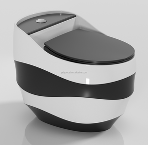 Nuovo Design colore arancione Inodoros bagno <span class=keywords><strong>WC</strong></span> un pezzo sifone in ceramica Jet 300 mm uovo tazza con Design a onde - Product Image 3