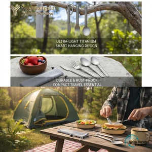 Rover Camel Eco-Friendly Titanium Sporks Lightweight Outdoor Cutlery for <b>Camping</b> & <b>Hiking</b> Durable Easy Packing - Product Image 6