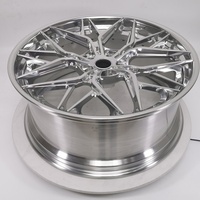 Nuevas llantas de aleación de aluminio forjado 6061 T6 Geruida con diseño de malla completamente pulido, prensadas a 12000T, TUV JWL S4-00025, PCD 18-24